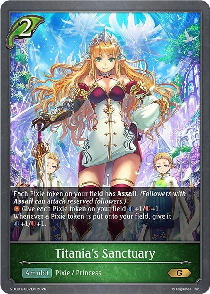 Titania's Sanctuary, Standard, front