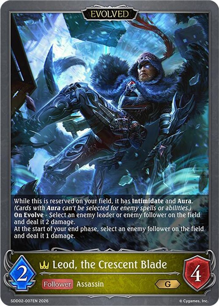 Leod, the Crescent Blade (Evolved), Standard, front