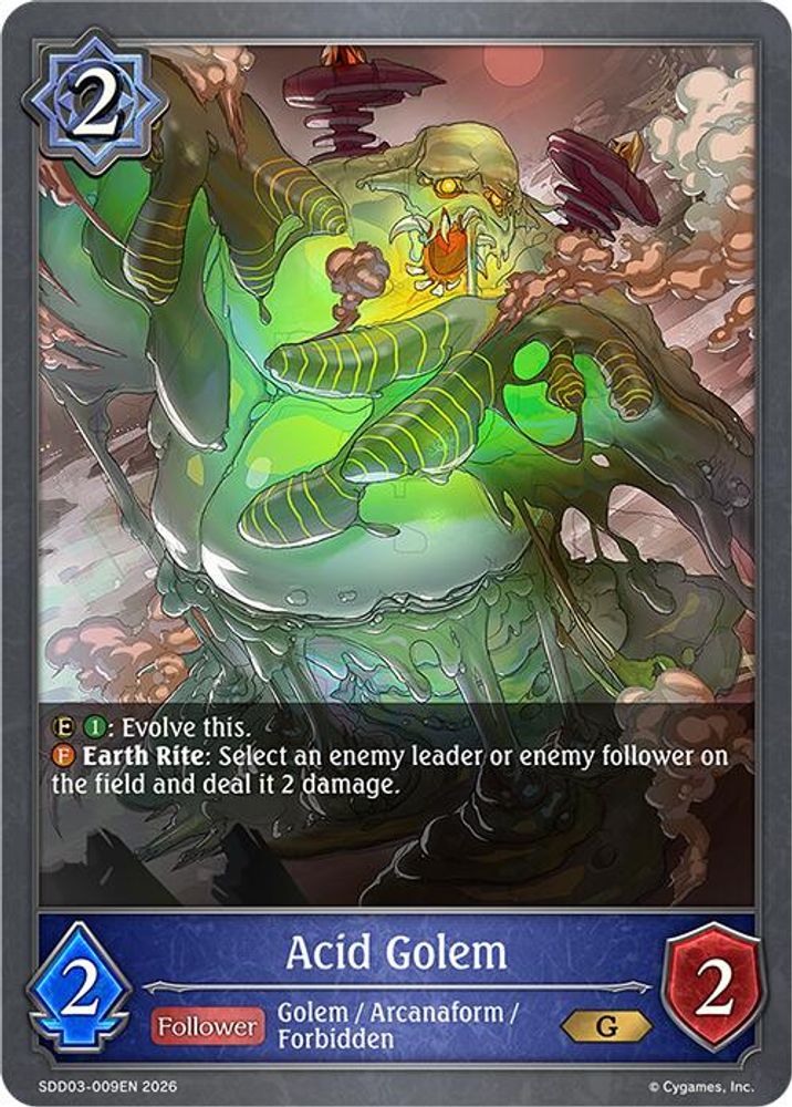 Acid Golem, Standard, front