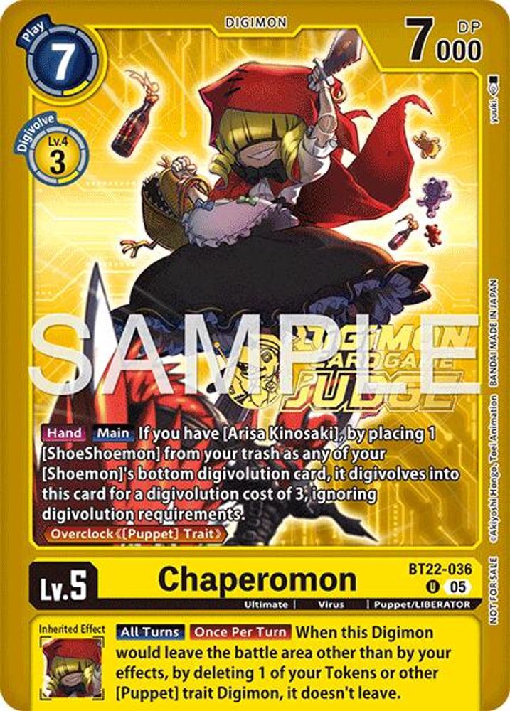 Chaperomon (Judge Pack 9), Foil, front