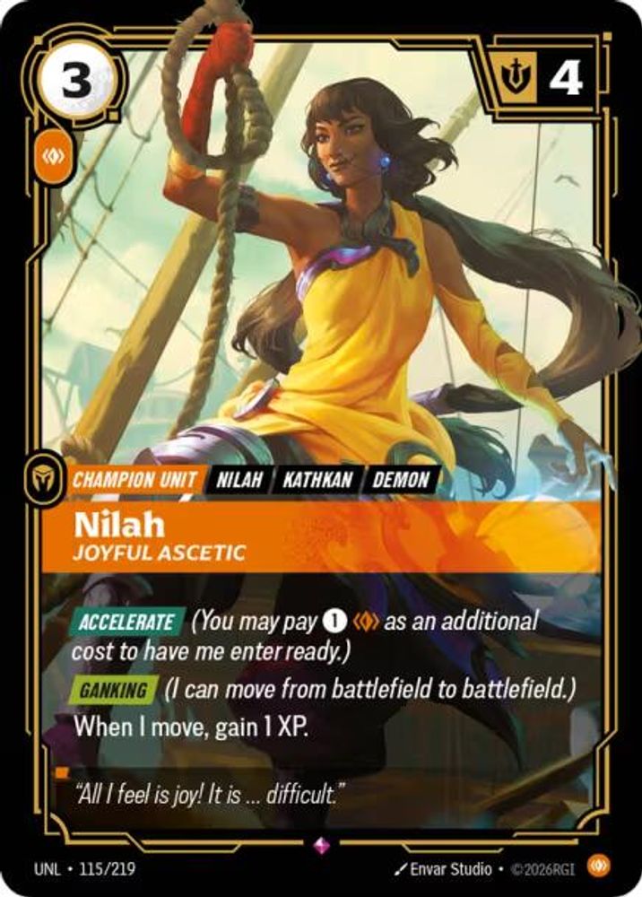 Nilah, Joyful Ascetic
