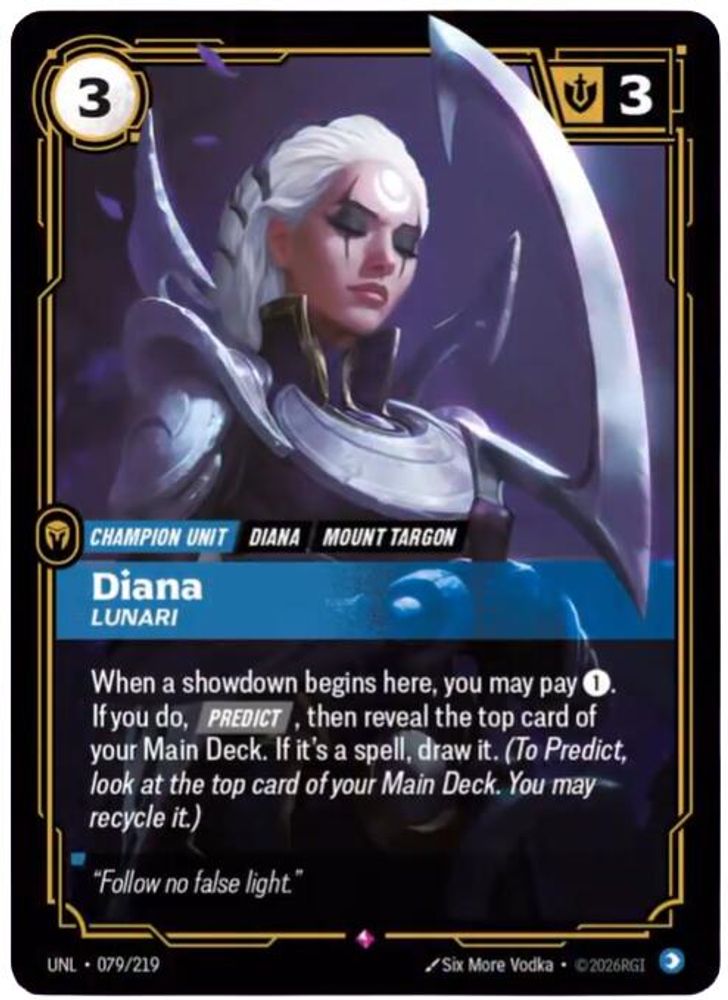 Diana, Lunari