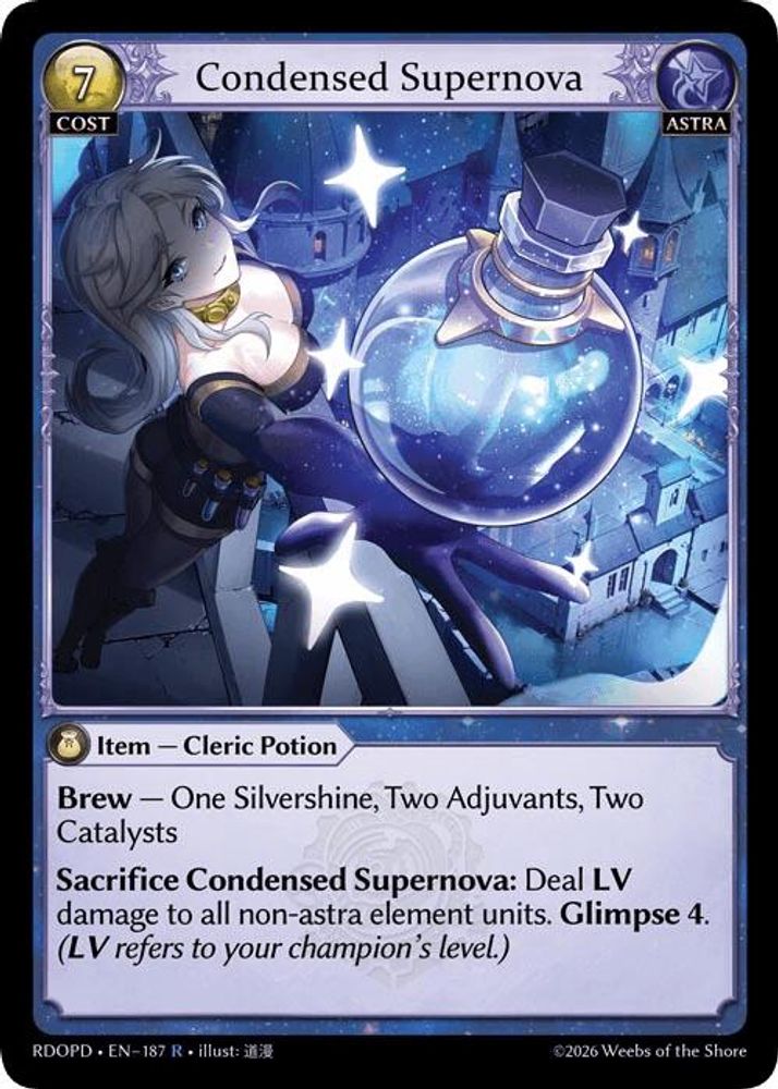 Condensed Supernova, Standard, front