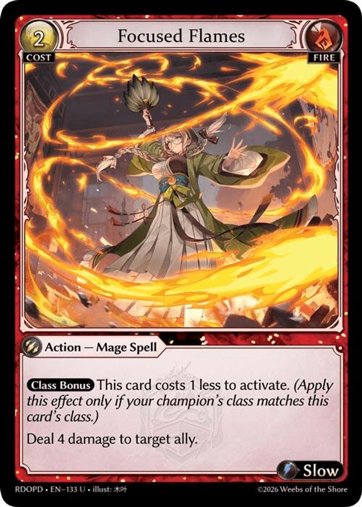 Focused Flames, Standard, front