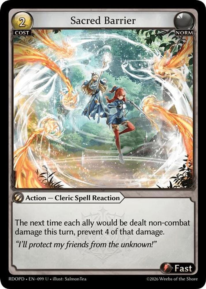 Sacred Barrier, Standard, front