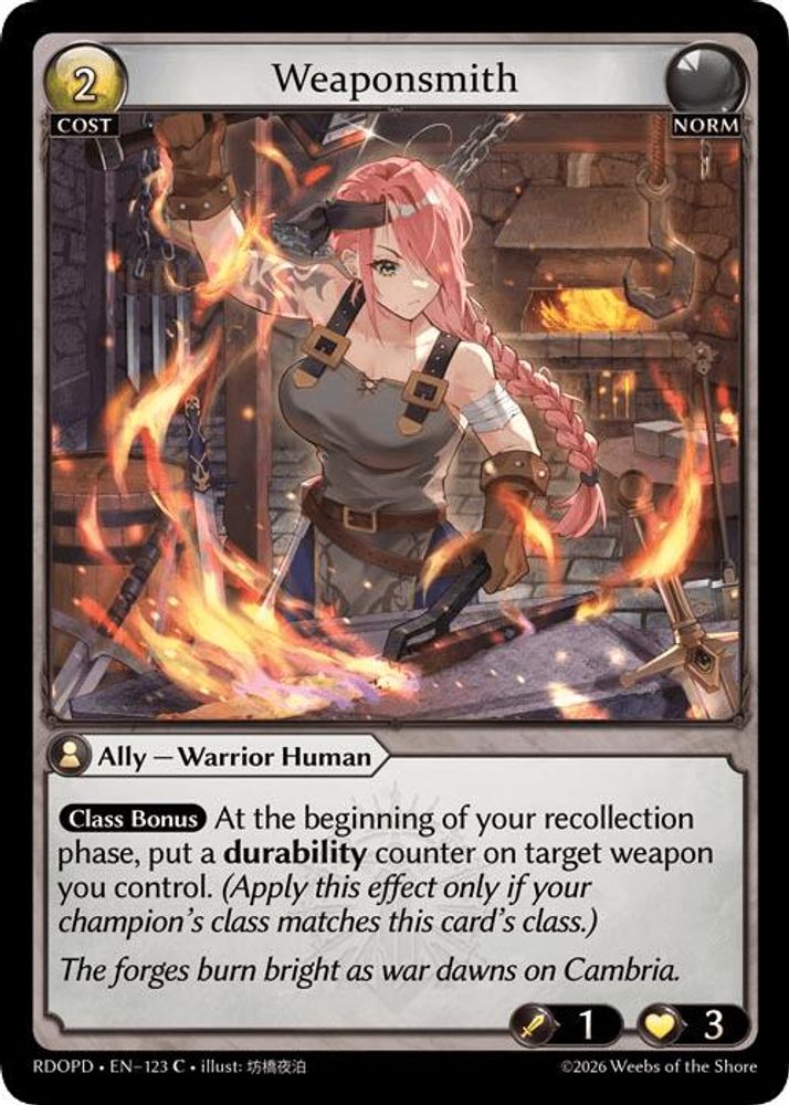 Weaponsmith, Standard, front