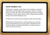 Game Knights Live (Black Lotus Unknown Planechase), Oversize Cards