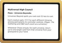 Multiversal High Council (Black Lotus Unknown Planechase), Oversize Cards