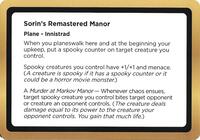 Sorin's Remastered Manor (Black Lotus Unknown Planechase), Oversize Cards