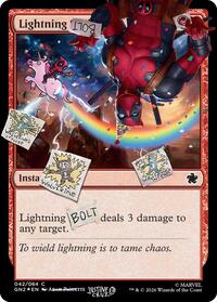 Lightning Bolt (042) (Pool Party Foil), Secret Lair Drop Series