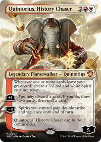 Quintorius, History Chaser (Borderless), Commander: Secrets of Strixhaven