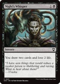 Night's Whisper, Commander: Secrets of Strixhaven