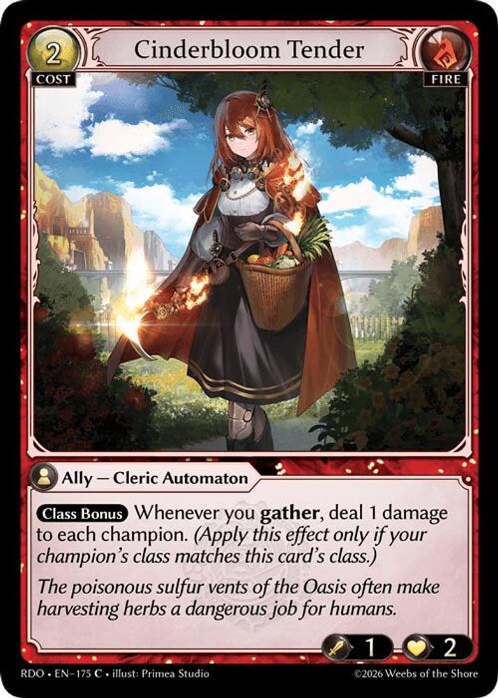 Cinderbloom Tender, Standard, front