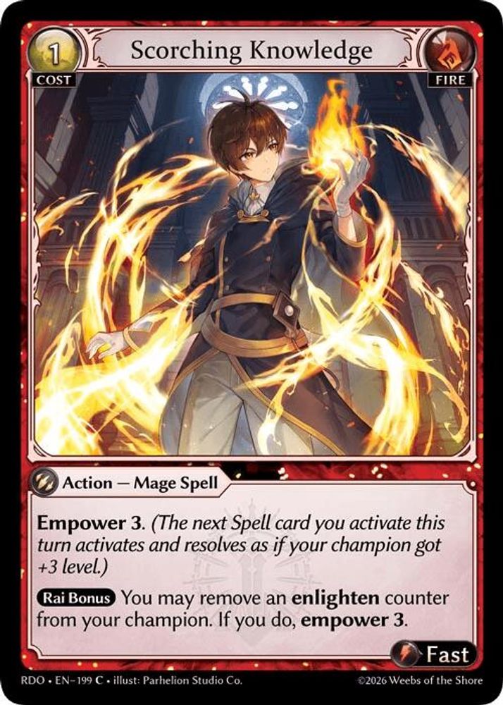 Scorching Knowledge, Standard, front