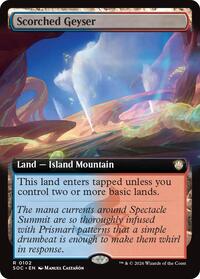 Scorched Geyser (Extended Art), Commander: Secrets of Strixhaven