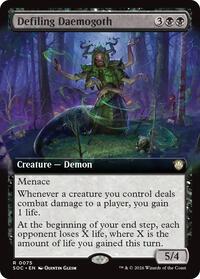 Defiling Daemogoth (Extended Art), Commander: Secrets of Strixhaven