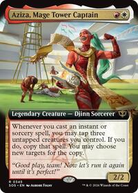 Aziza, Mage Tower Captain (Extended Art), Secrets of Strixhaven