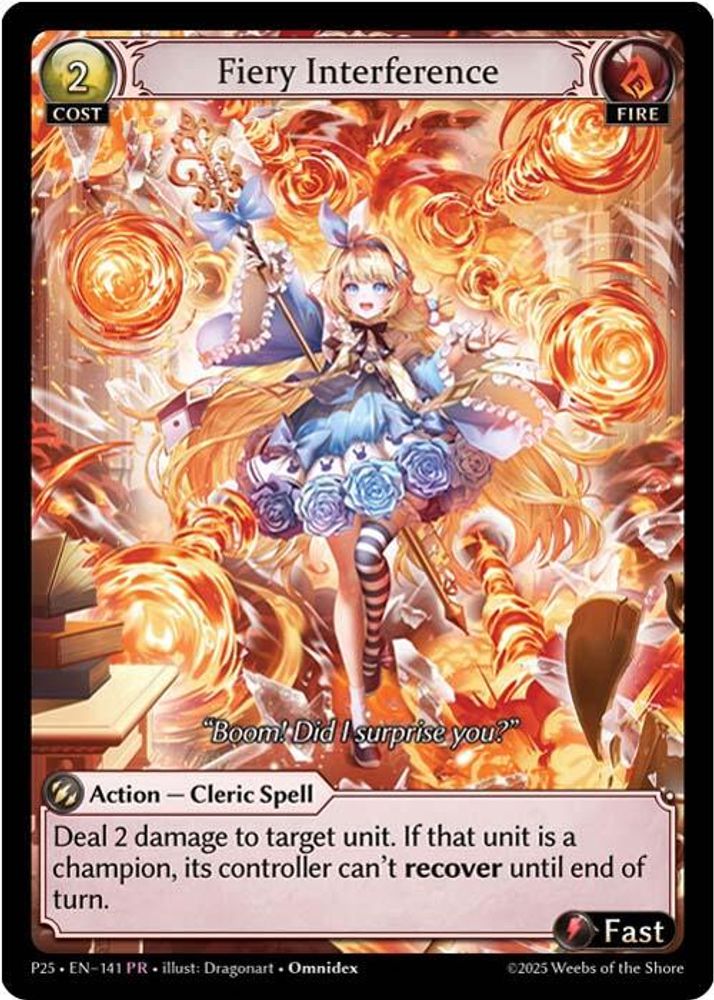 Fiery Interference, Standard, front