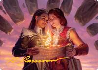 Joined Researchers Art Card (Gold-Stamped Signature), Art Series: Secrets of Strixhaven