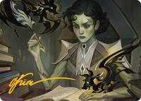 Eternal Student Art Card (Gold-Stamped Signature), Art Series: Secrets of Strixhaven