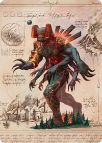 Magmablood Archaic Art Card, Art Series: Secrets of Strixhaven