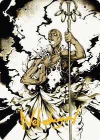 Burst Lightning Art Card (Gold-Stamped Signature), Art Series: Secrets of Strixhaven
