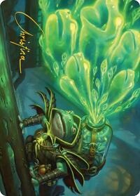 Burrog Barrage Art Card (Gold-Stamped Signature), Art Series: Secrets of Strixhaven