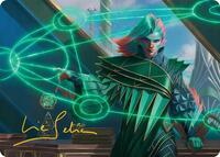 Nev, the Practical Dean Art Card (Gold-Stamped Signature), Art Series: Secrets of Strixhaven