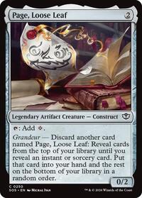 Page, Loose Leaf, Secrets of Strixhaven