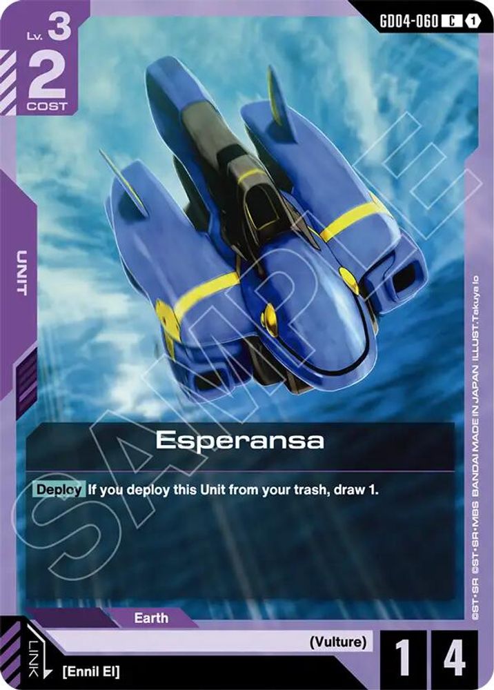 Esperansa, Standard, front