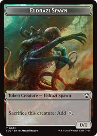 Eldrazi Spawn // Worm Double-Sided Token, Commander: Secrets of Strixhaven