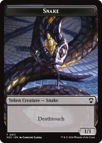 Snake // Zombie Double-Sided Token, Commander: Secrets of Strixhaven