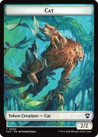 Cat // Inkling (0022) Double-Sided Token, Commander: Secrets of Strixhaven