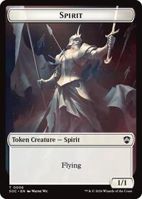 Spirit (0006) // Illusion Double-Sided Token, Commander: Secrets of Strixhaven