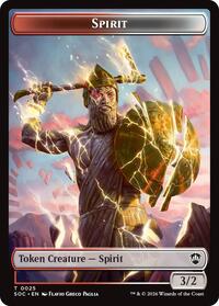Spirit (0025) // Rogue Double-Sided Token, Commander: Secrets of Strixhaven