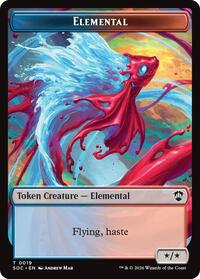 Elemental (0019) // Copy Double-Sided Token, Commander: Secrets of Strixhaven