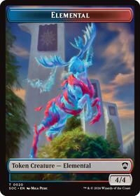 Elemental (0020) // Manifest Double-Sided Token, Commander: Secrets of Strixhaven