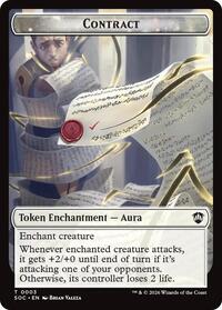 Contract // Pegasus Double-Sided Token, Commander: Secrets of Strixhaven