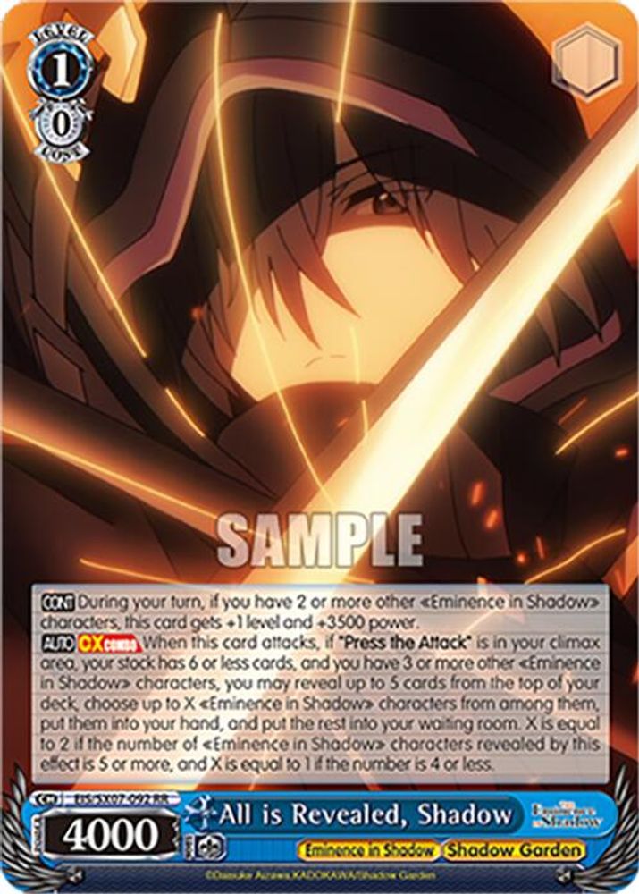 All is Revealed, Shadow, Standard, front