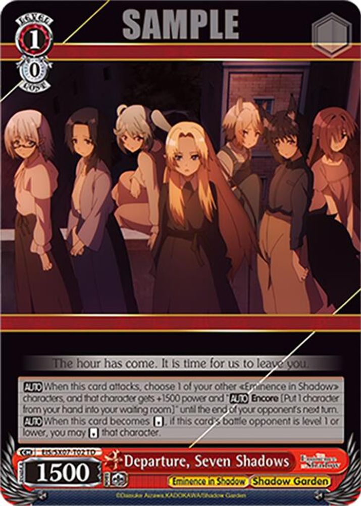 Departure, Seven Shadows, Standard, front