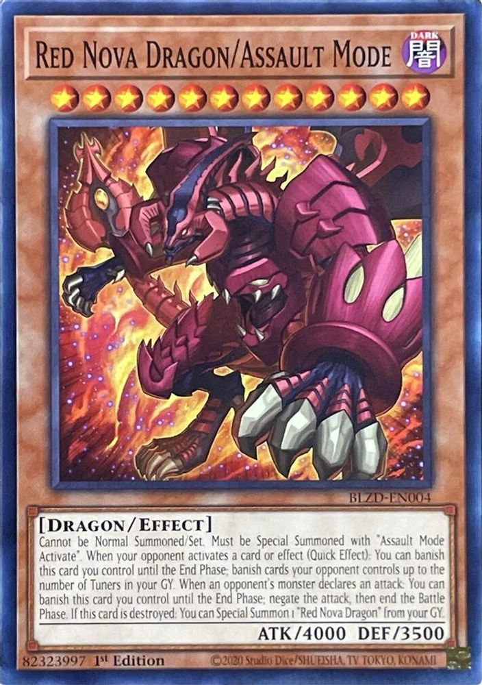 Red Nova Dragon/Assault Mode, 1st-edition, front