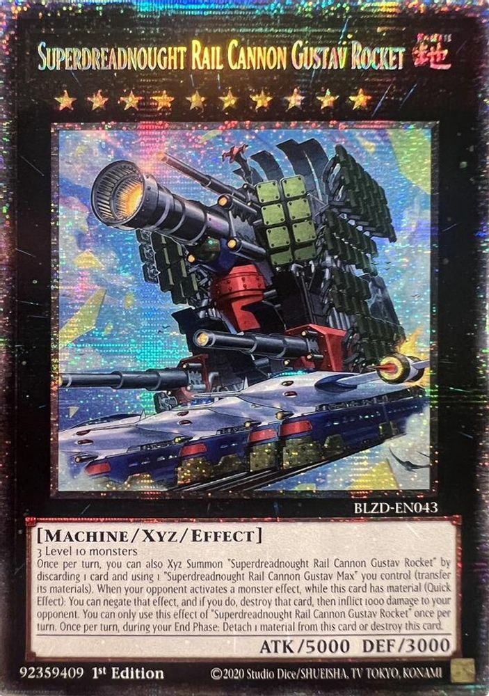 Superdreadnought Rail Cannon Gustav Rocket (Starlight Rare), 1st-edition, front