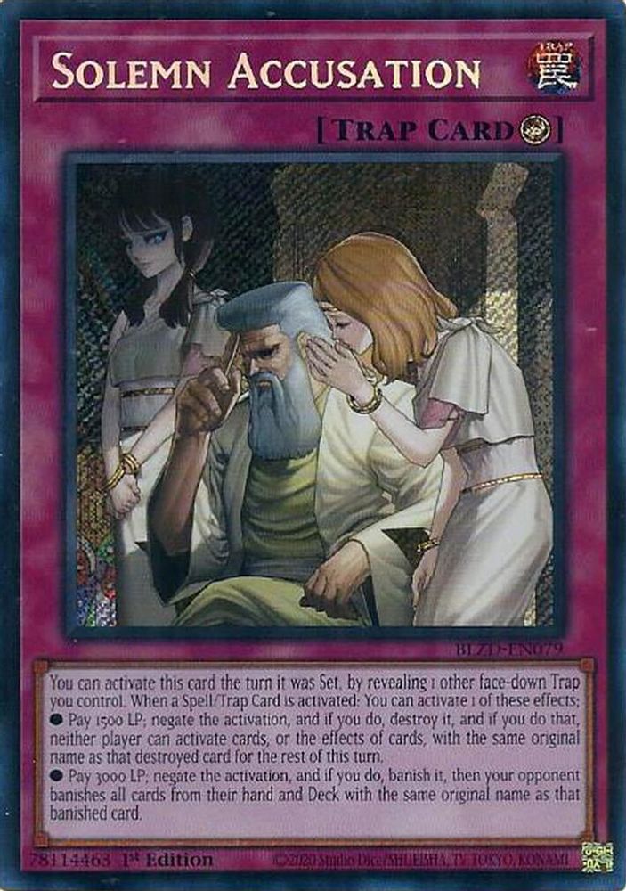 Solemn Accusation, 1st-edition, front