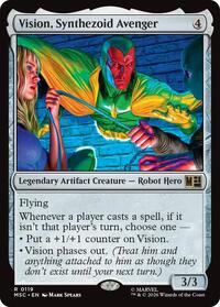 Vision, Synthezoid Avenger (Surge Foil), Commander: Marvel Super Heroes