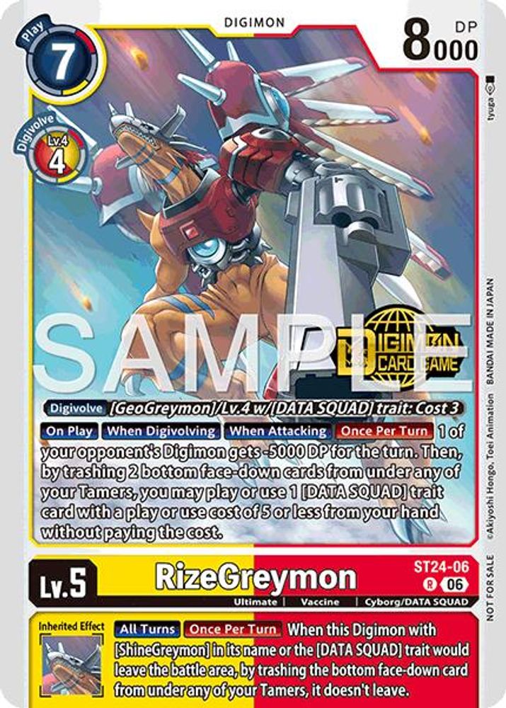 RizeGreymon (Welcome Tamers Pack Vol.2), Foil, front
