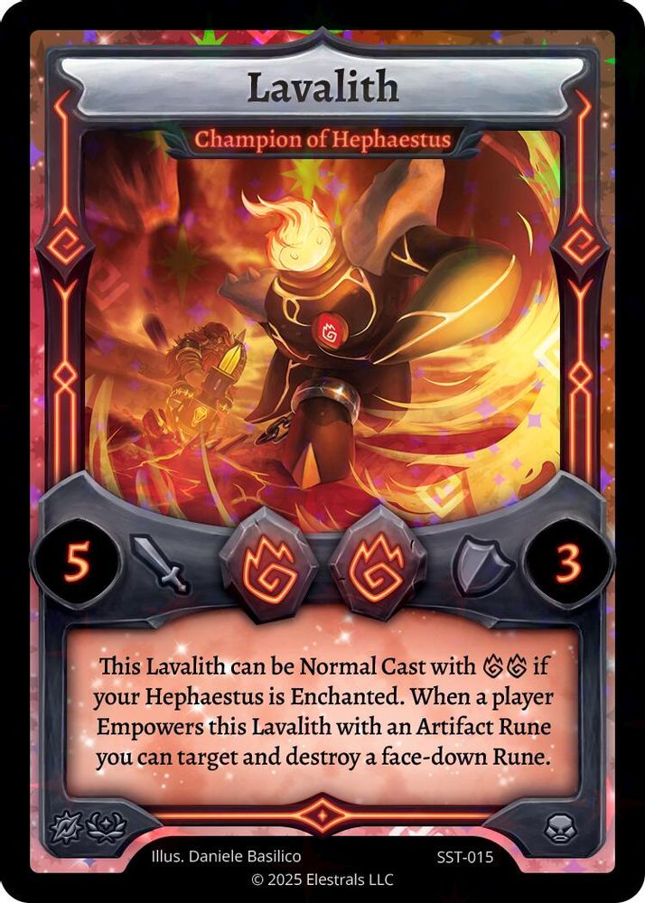 Lavalith - Champion of Hephaestus, Holo, front