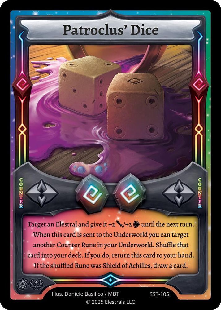 Patroclus' Dice, Standard, front