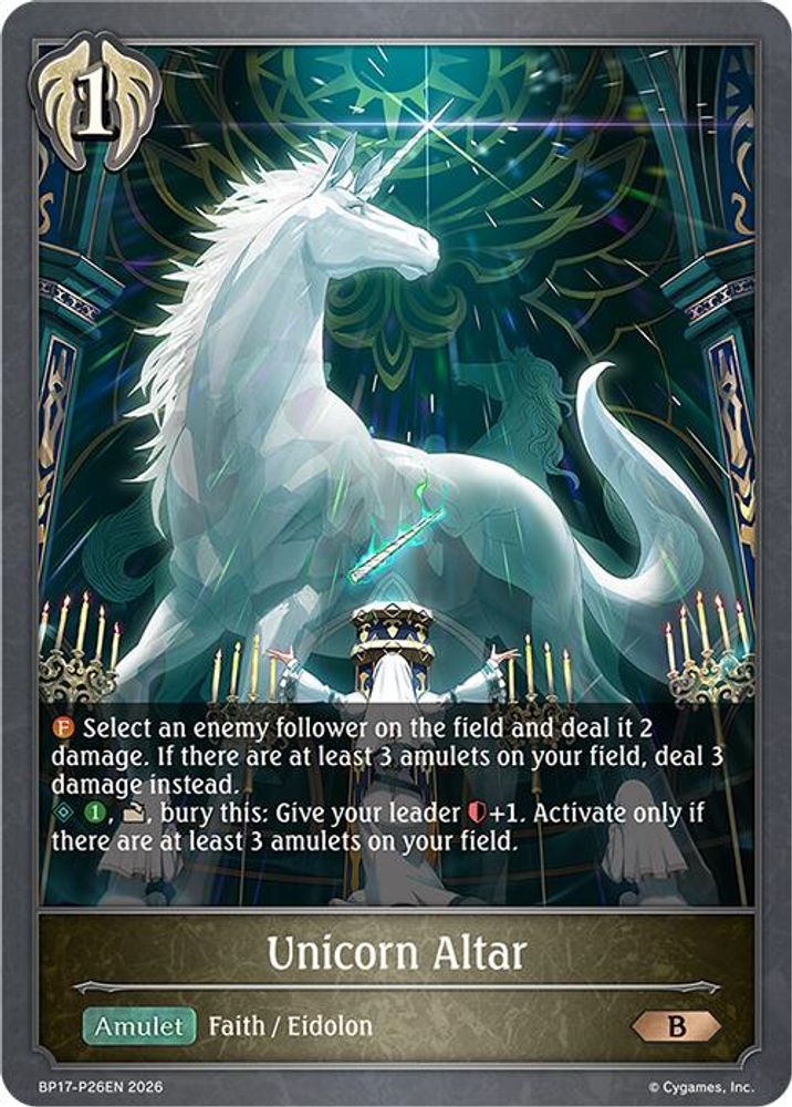 Unicorn Altar - P26EN (Foil), Standard, front