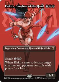 Elektra, Daughter of the Hand (Borderless) (0366), Marvel Super Heroes