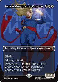 Captain Marvel, Earth's Protector (Borderless) (0354), Marvel Super Heroes